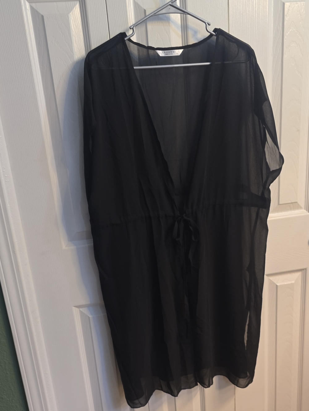 L*Space Black Sheer Swim Coverup